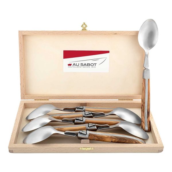 Au Sabot Laguiole Esslffel-Set, Olivenholz