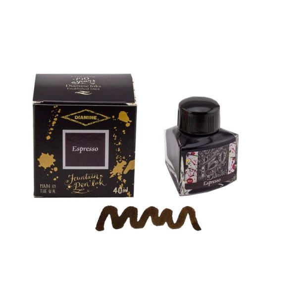 Diamine Tintenfass, 40ml., Espresso, Glass