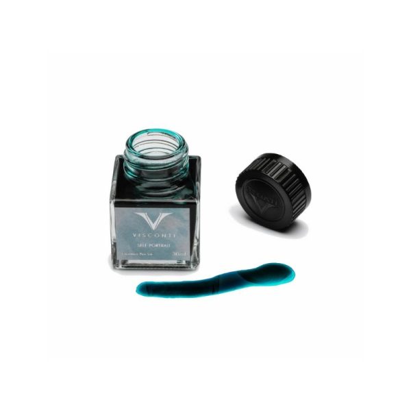 Visconti Portrait Tintenfass, 30ml, Blau, Glass, INKVG-30ML25