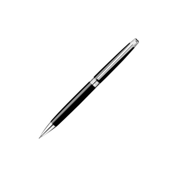 Caran dAche Lman Slim Black Ebony Minenbleistift, Schwarz, Rhodium, 4761.782