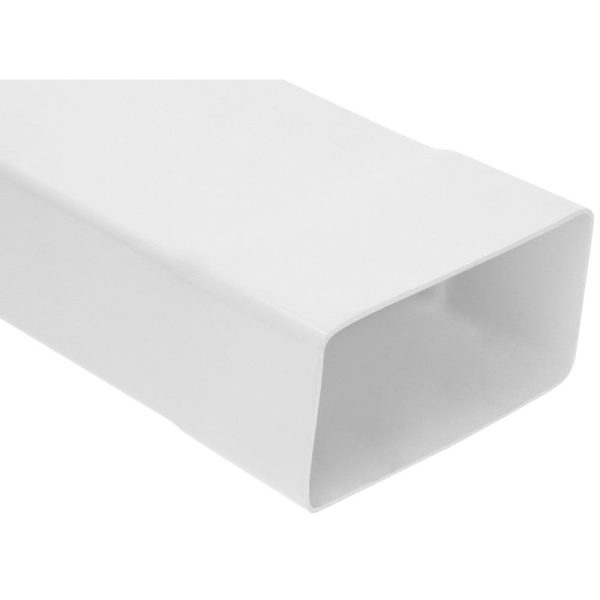 Flachkanal mit Muffe 152x70 mm 1000 mm lang weiss