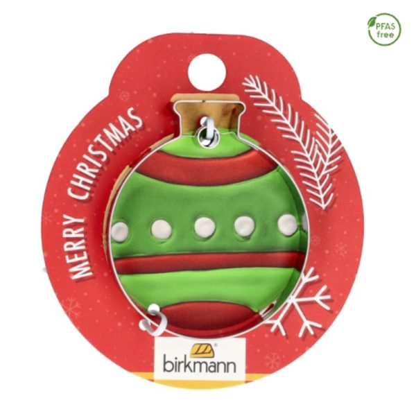 Ausstechform 'Christbaumkugel', 5,5 cm, auf Cardboard, Edelstahl